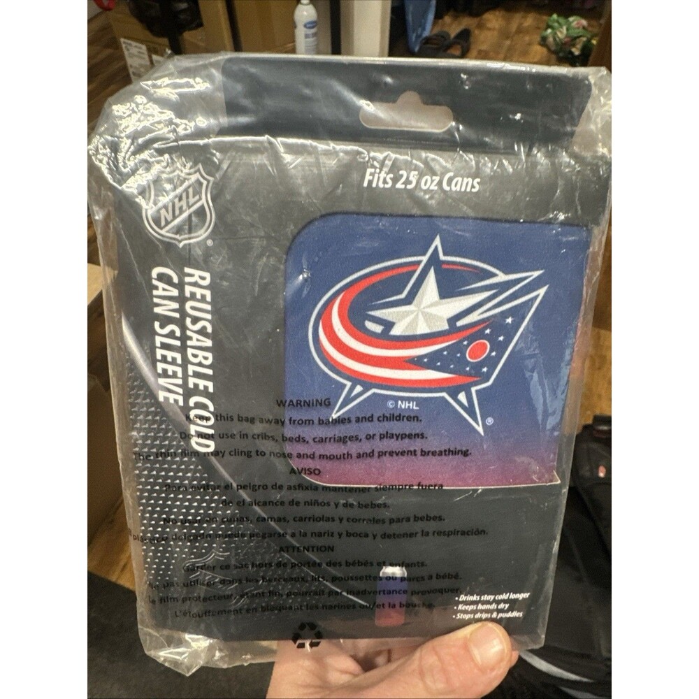 Columbus Blue Jackets NHL Sok-It JavaSok Bottle Sleeve - Medium 24-30oz - New!